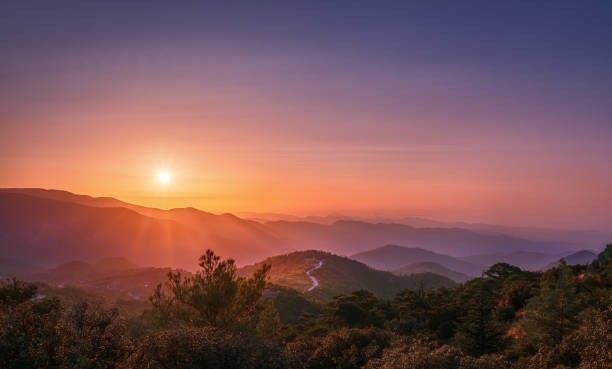 golden hour view mountain