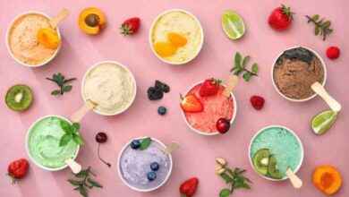 ice cream fruit