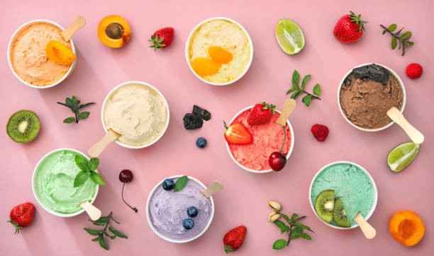 ice cream fruit