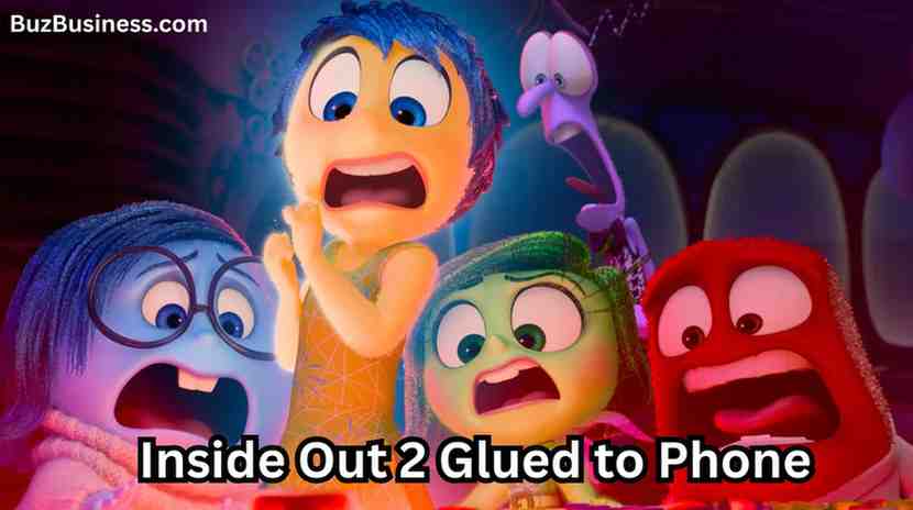 inside out 2 glued to phone