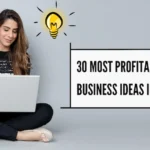 Woman researching profitable small business ideas in India on laptop