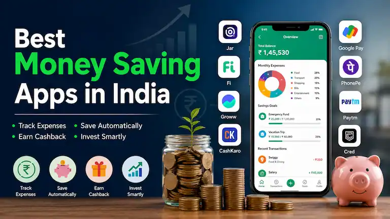 Best money saving apps in India showing top budget tracking features.
