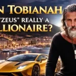 Ilan Tobianah "Zeus" sitting in front of a gold Lamborghini and Monaco harbor, questioning his billionaire status.